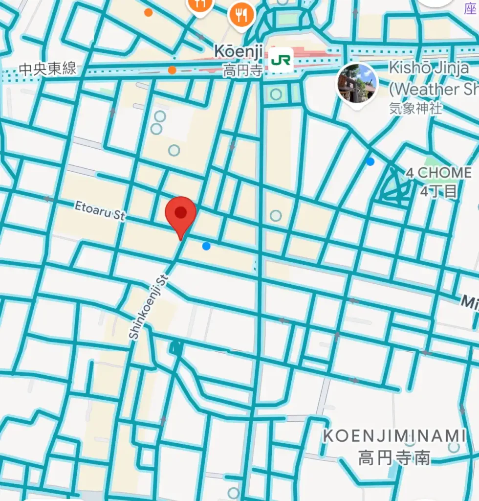 Location of tattoo in Tokyo – Google Map showing studio of Mangesh Rane, expert in Japanese tattoo artist-